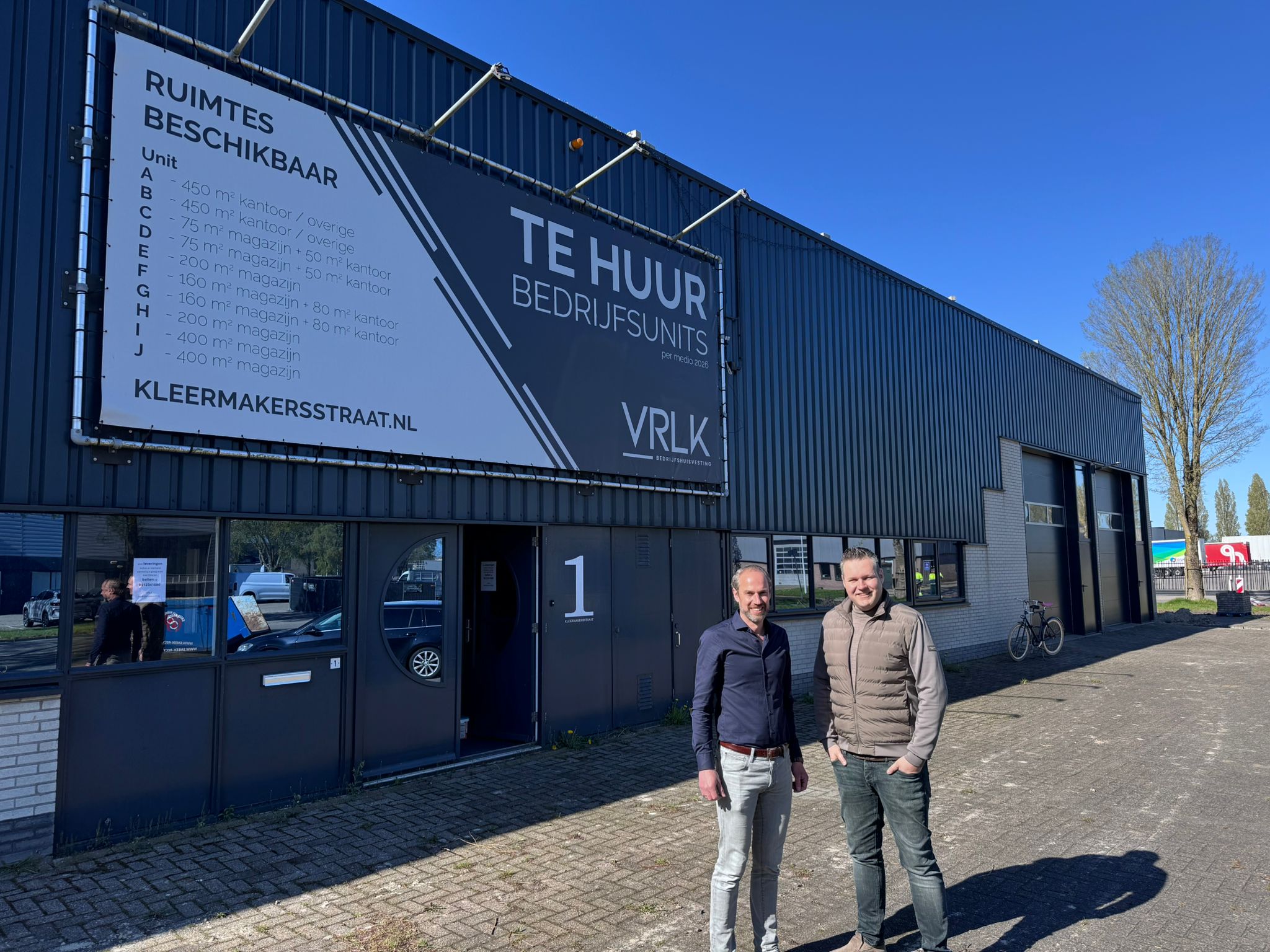 Dirk Jan Pheifer en Martijn Zaal voor het VRLK Businesscenter in Sneek